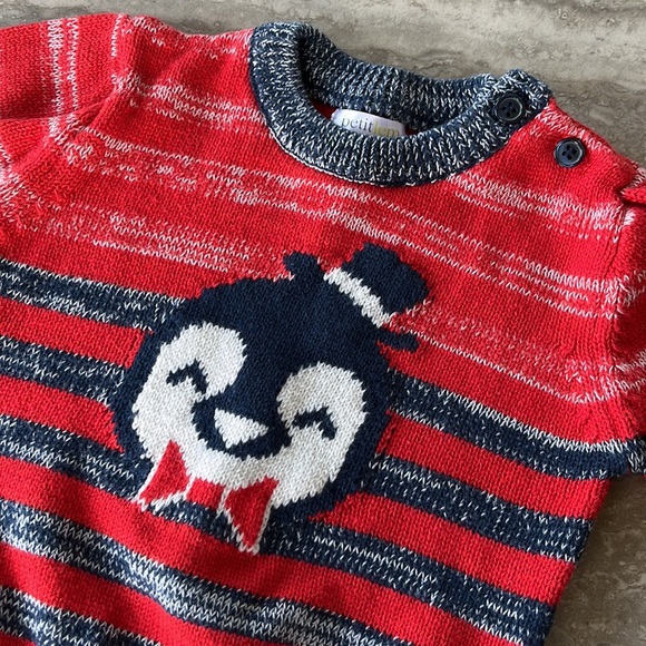 12M PetitLem penguin sweater - Picture 2 of 6